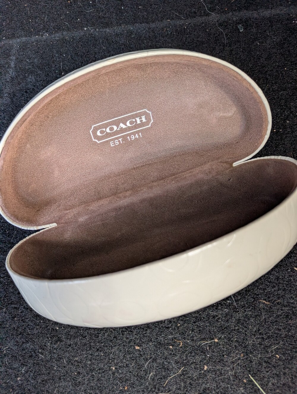 COACH Cream Hard Shell Sunglasses Case